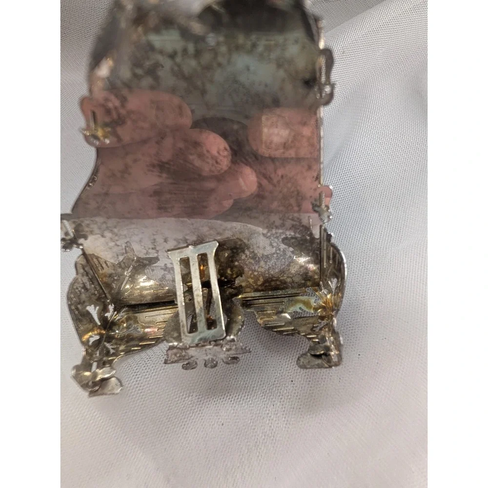 Silver Tone Filigree Grand Piano Musical Box Ornament | Proffitt's VTG